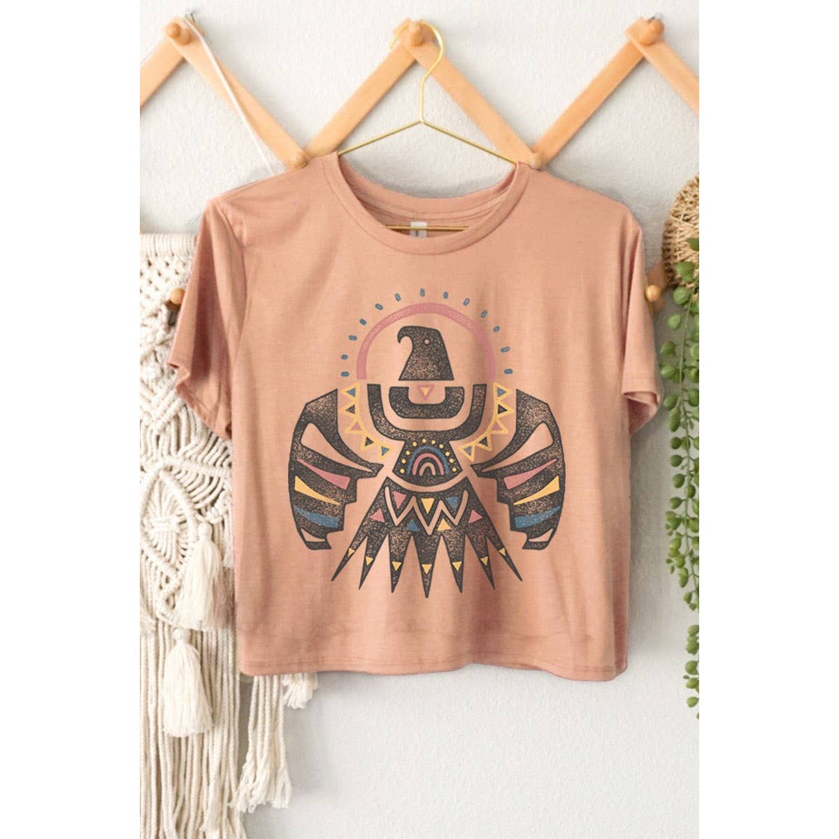 HRTandLUV - Wholesale Screen Printed T-Shirt - Women's - WILD SOUL THUNDERBIRD GRAPHIC CROP TOP2