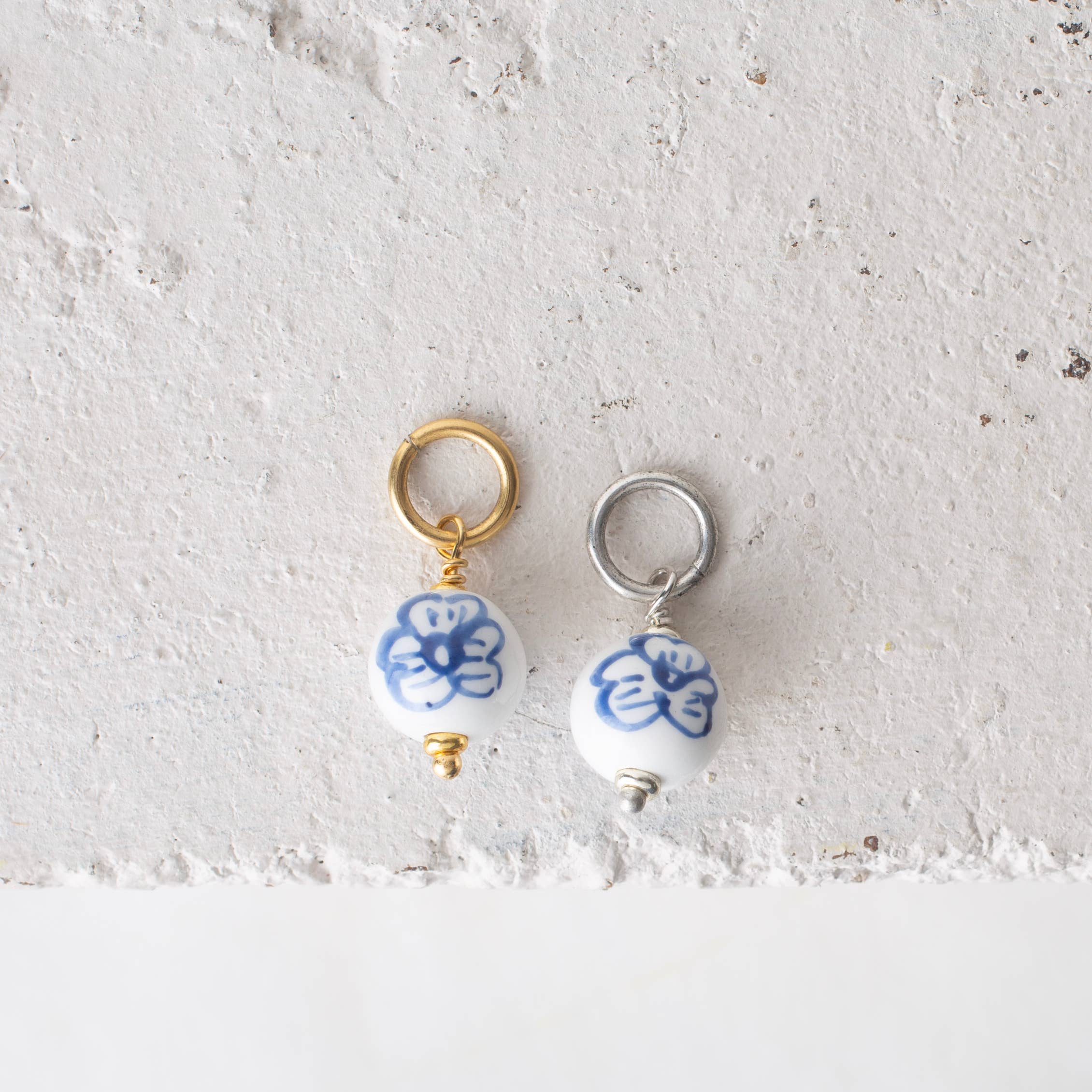 Bel Kai - Wholesale Individual Charm/Pendant - Chinoiserie Porcelain Toile Ceramic Bead Charms2