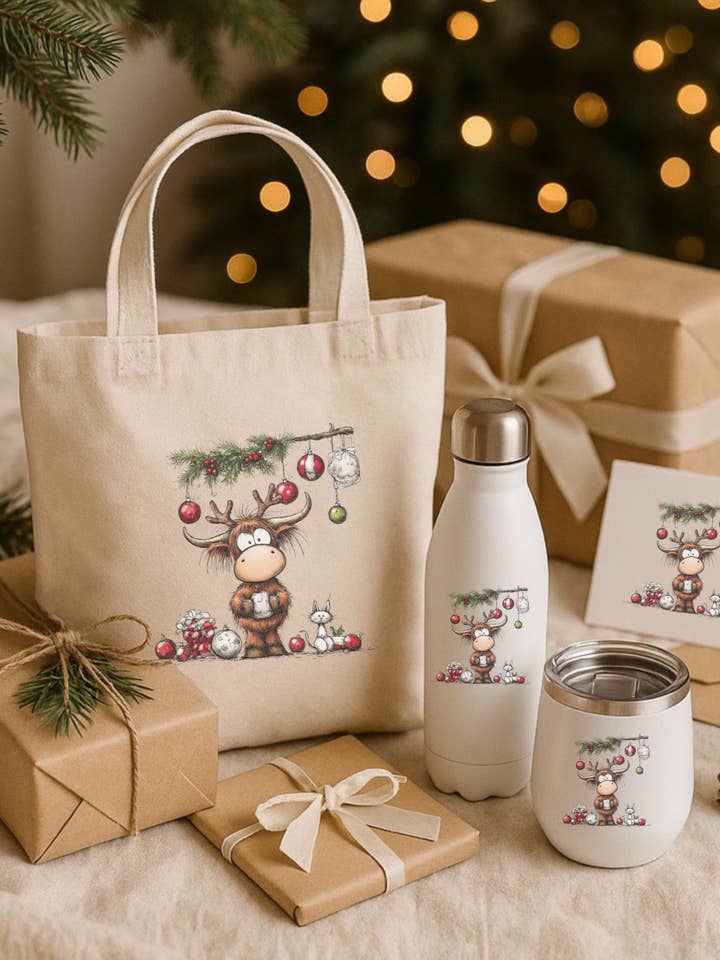Holiday Canvas Tote Bag for wholesale by Inklusive Printing, Designs & More