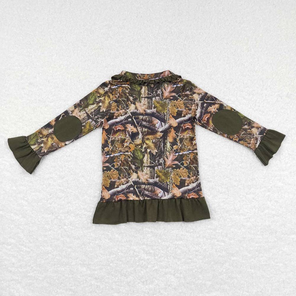 Aier Wholesale - Vente T-shirt – enfant - Vestes à volants pour la chasse au cerf en camouflage pour petites filles3