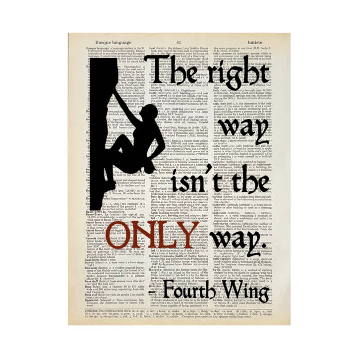 The right way Fourth | Dictionary Print | Vintage Book Art for wholesale by Bookish Birds