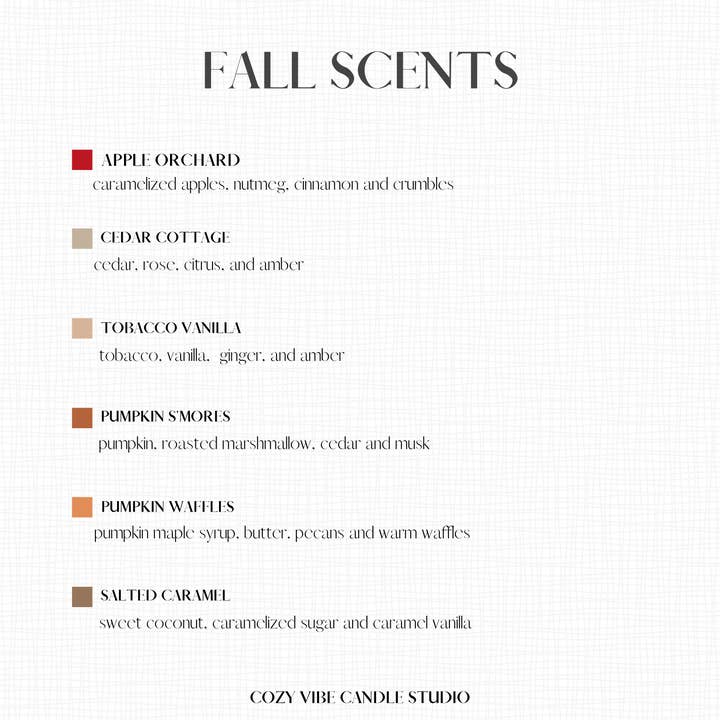 Cozyvibecandlestudio - Wholesale Travel Candles - 2oz Travel Candle Tin | Fall Collection1