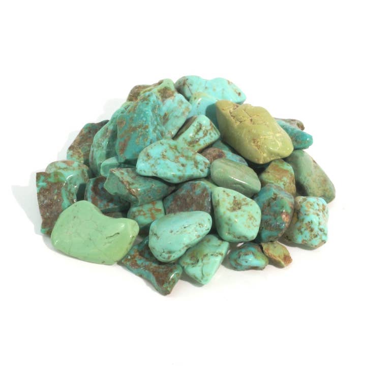 Turquoise Blue/Green Tumbled Stones for wholesale by Stonebridge Imports