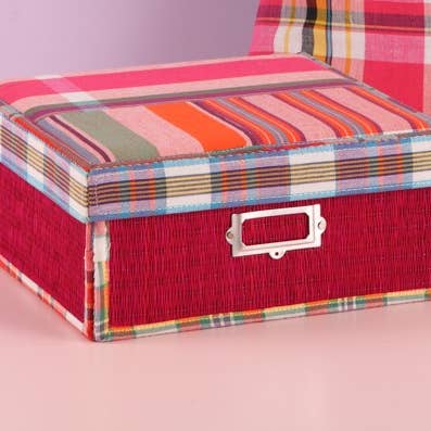B&P Italia - Wholesale Decorative Box - CASABLANCA box covered in hand-sewn fabric