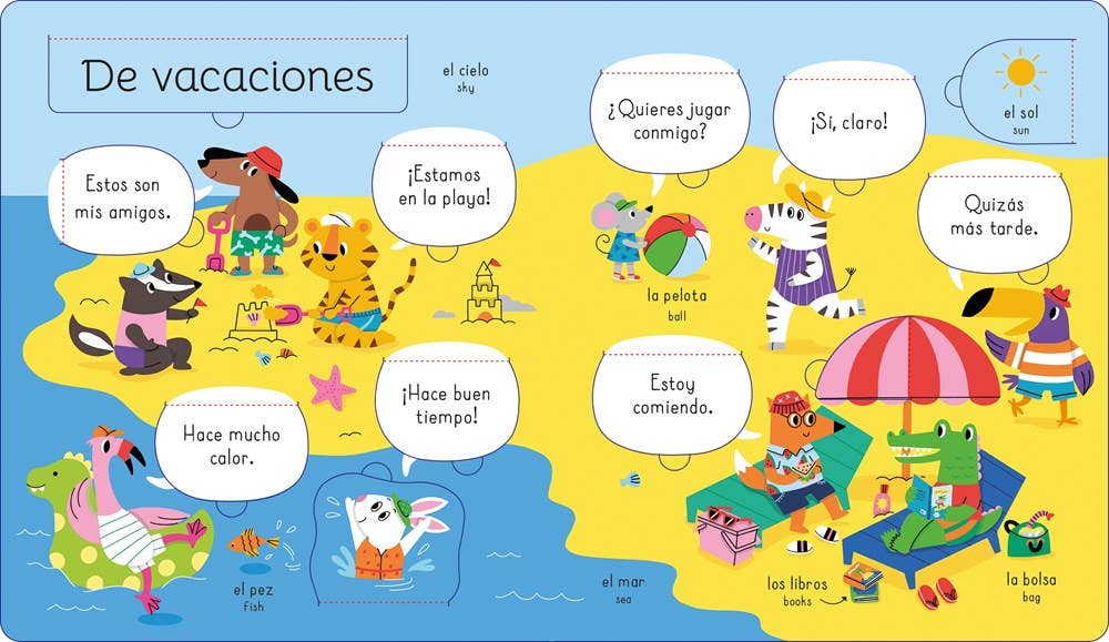 HarperCollins - Wholesale Language & Linguistics Book - Lift-The-Flap First Spanish : Usborne3