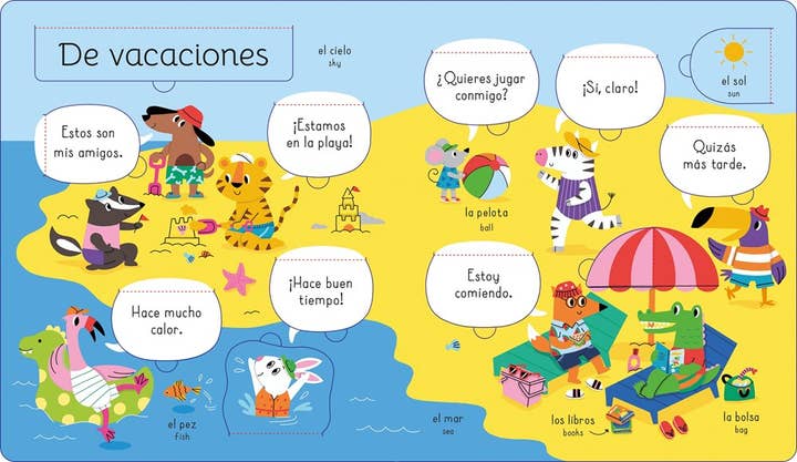 HarperCollins - Wholesale Language & Linguistics Book - Lift-The-Flap First Spanish : Usborne3