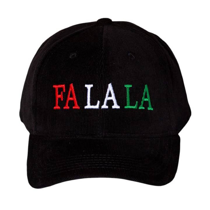 Madeline Love - Wholesale Baseball cap – Women's - FA LA LA Message Embroidered Five Panel Canvas Snapback Baseball Cap
