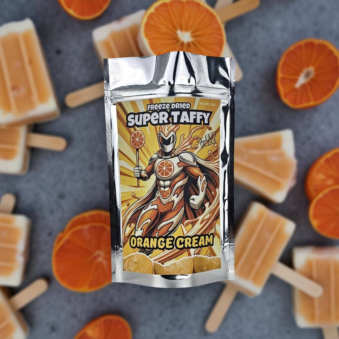 Sweet Faze LLC - Wholesale Taffy (zachte toffee) - Vriesdroog Super Taffy | Sinaasappelroom - Groothandel1