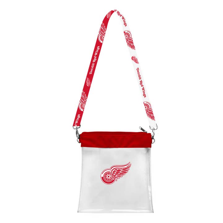 Little Earth Productions - Wholesale Crossbody Bag - Women's - NHL Detroit Red Wings Clear Pattern Strap Bag