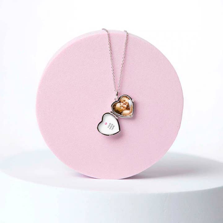 In Season Jewelry – wholesale Kids necklace – Kids – Heart Shaped Photo Locket Kids Necklace - Sterling Silver6