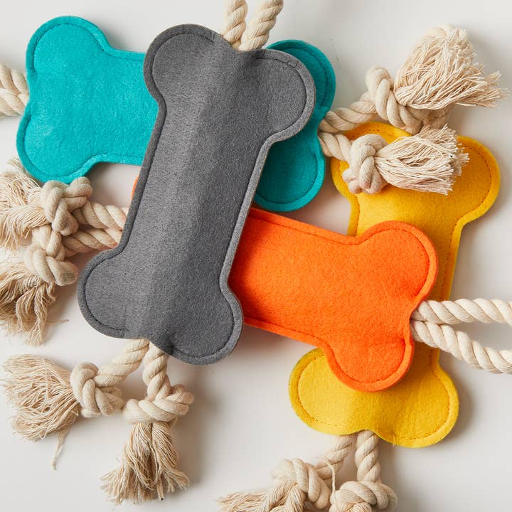 Jax & Bones - Wholesale Touwspeeltje - Hond - Hitch and Bone teal touwspeelgoed3