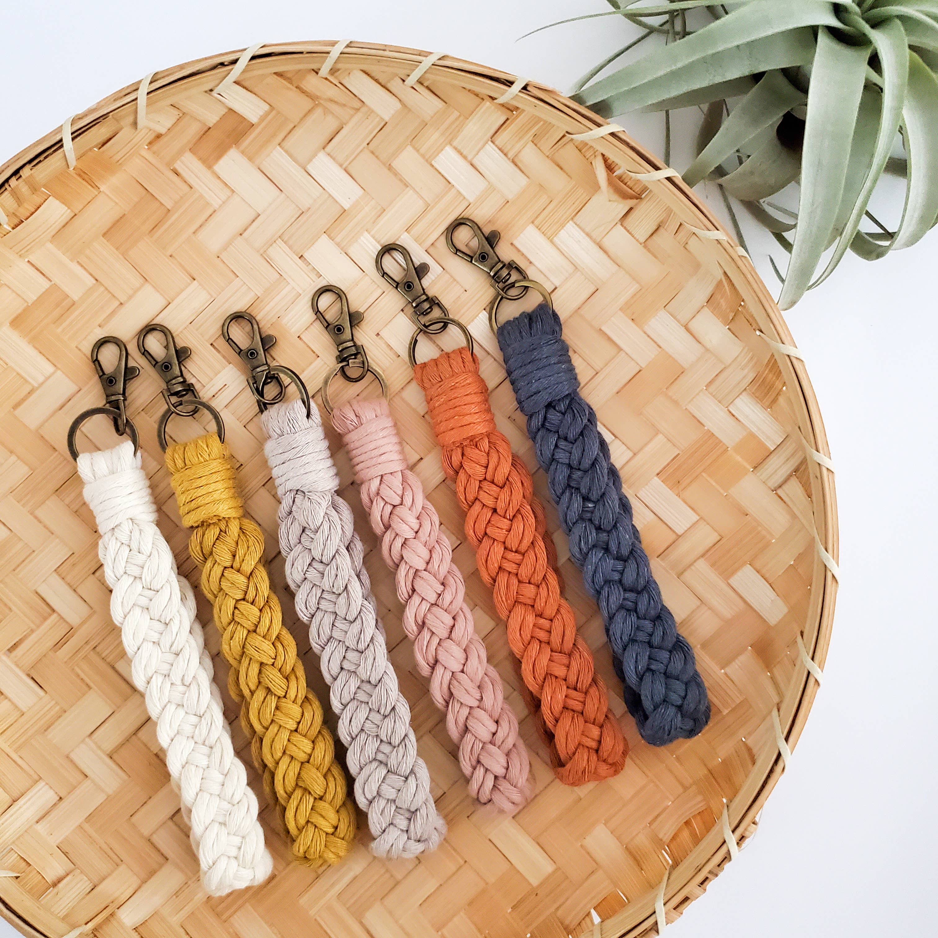 Under The Pines Goods – wholesale Keychain – Women's – Braided Macrame Wristlet Keychain3
