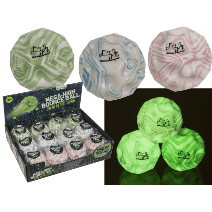 Mega-high Bounce ball, Glow in the Dark, for wholesale by Out of the blue KG
