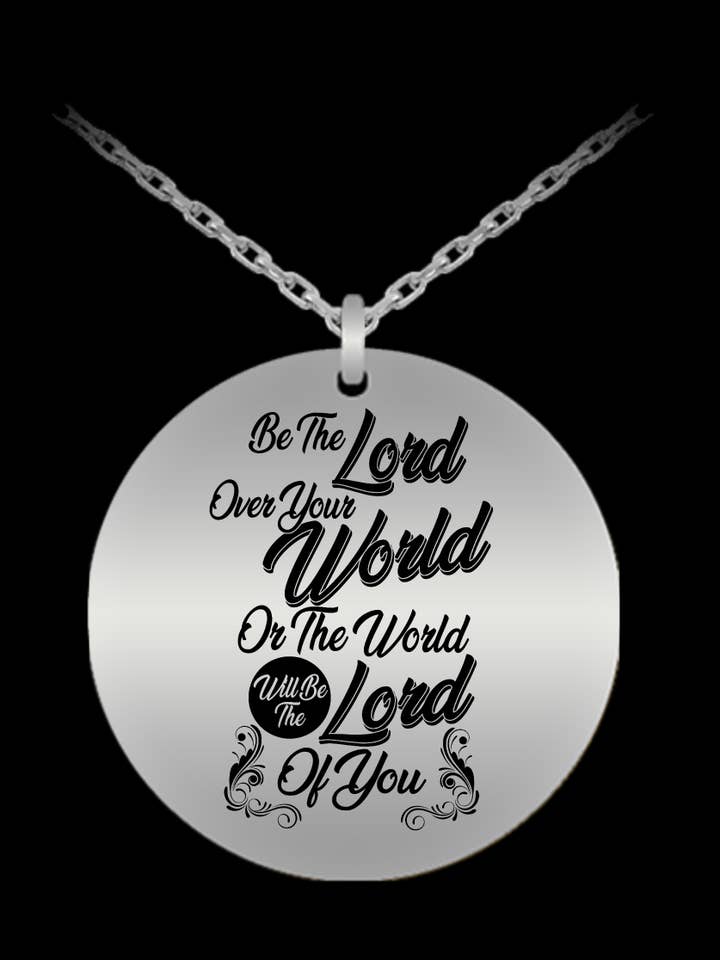 Wisecrack Design Gifts collar colgante redondo grabado con láser BLOYW chapado en oro de 18 quilates o acero inoxidable para venta al por mayor de Wisecrack Designs