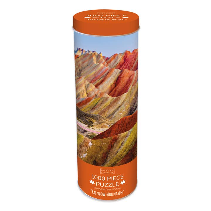 Robert Frederick Ltd - Wholesale Puzzle - Adult - 1000 Piece Jigsaw in a Tin - Rainbow Mountain