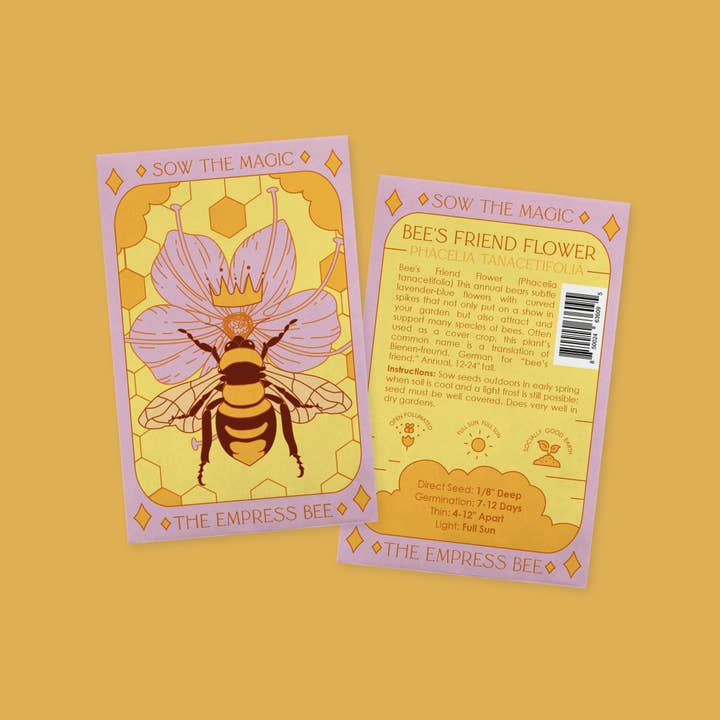Sow the Magic - Venta al por mayor Semillas de plantas - Paquete de semillas de regalo The Empress Bee Tarot Garden +