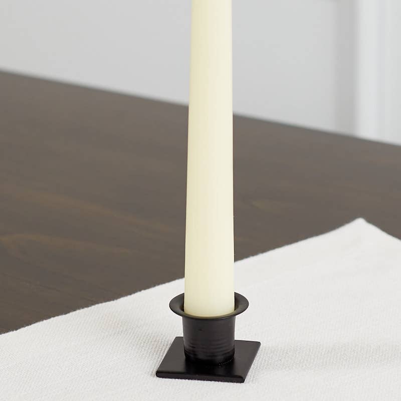 Factory Direct Craft - Wholesale Candle Holder - Black Metal Taper Candle Holder - Select Base Shape10