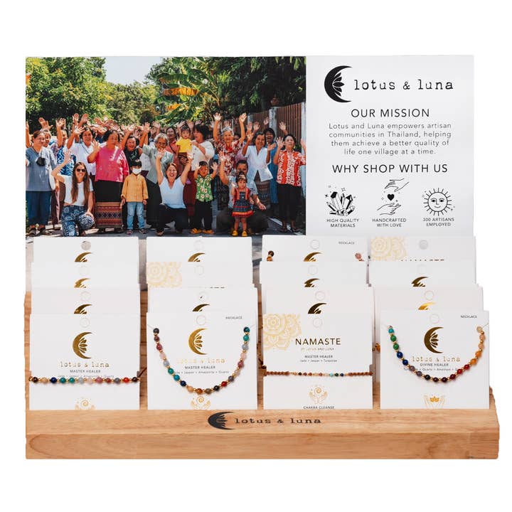 Lotus and Luna - Wholesale Retailer Display - Jewelry - Card Slot w/ Reversible POP Display - FREE (see description)