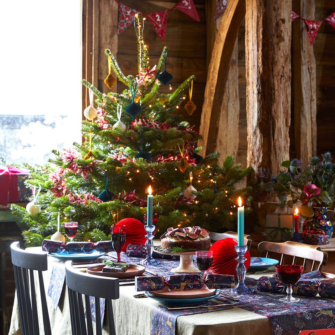 Talking Tables UK – wholesale Table runner – Twilight Dark Blue Christmas Table Runner | 2m |4