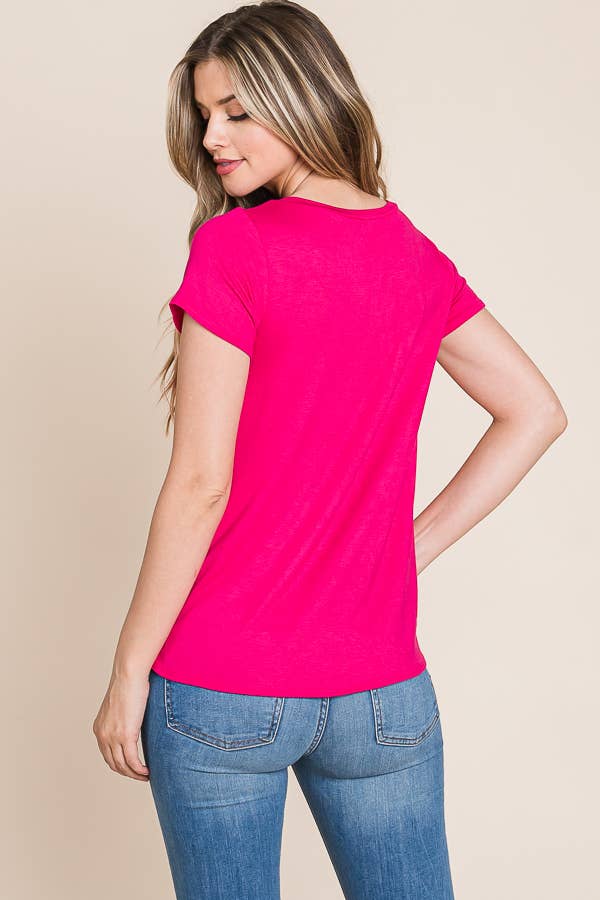 Fuchsia TA1789 Basic T-shirt for wholesale on Faire2