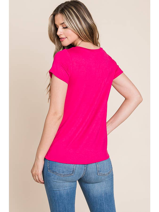 Fuchsia TA1789 Basic T-shirt for wholesale on Faire2