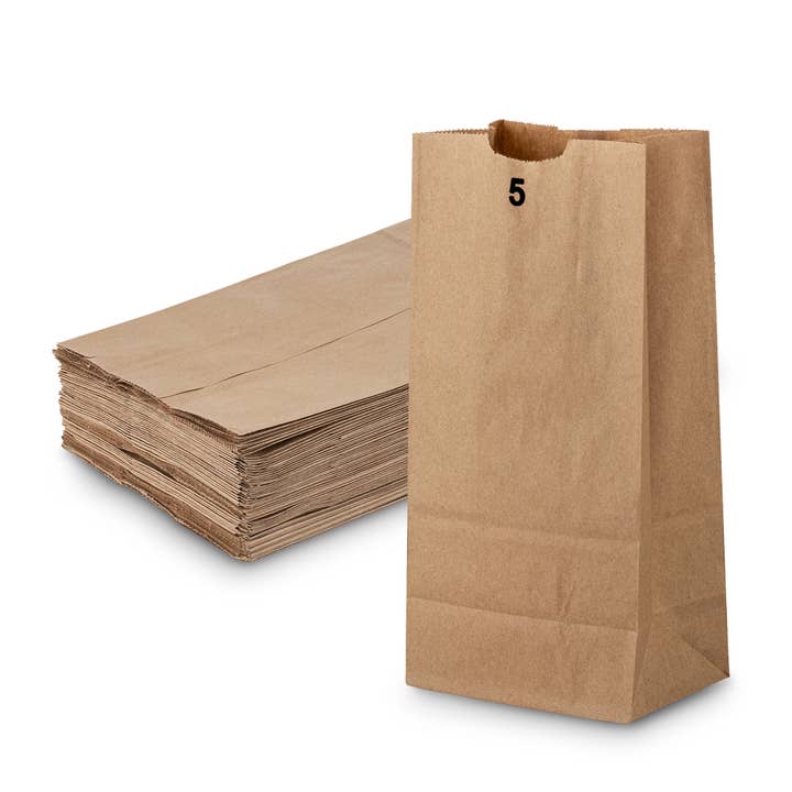 MT Products Paper Bags 5 lbs - Disposable Paper Lunch Bags for wholesale by MT Products