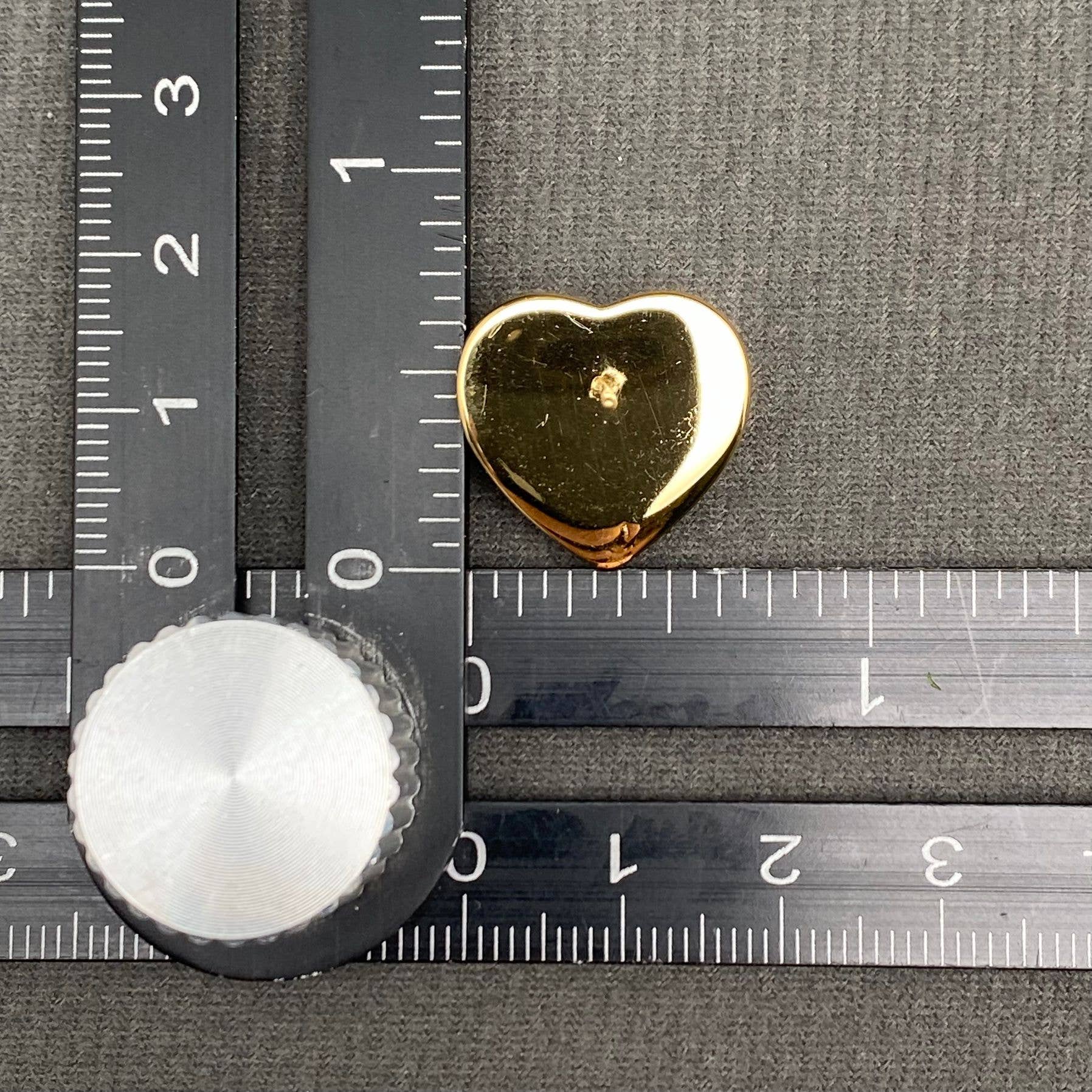 Mio Queena - Wholesale Stud/Post Earrings - Pearl Heart 18K Gold Plated S.Steel Stud Earrings - FGS3