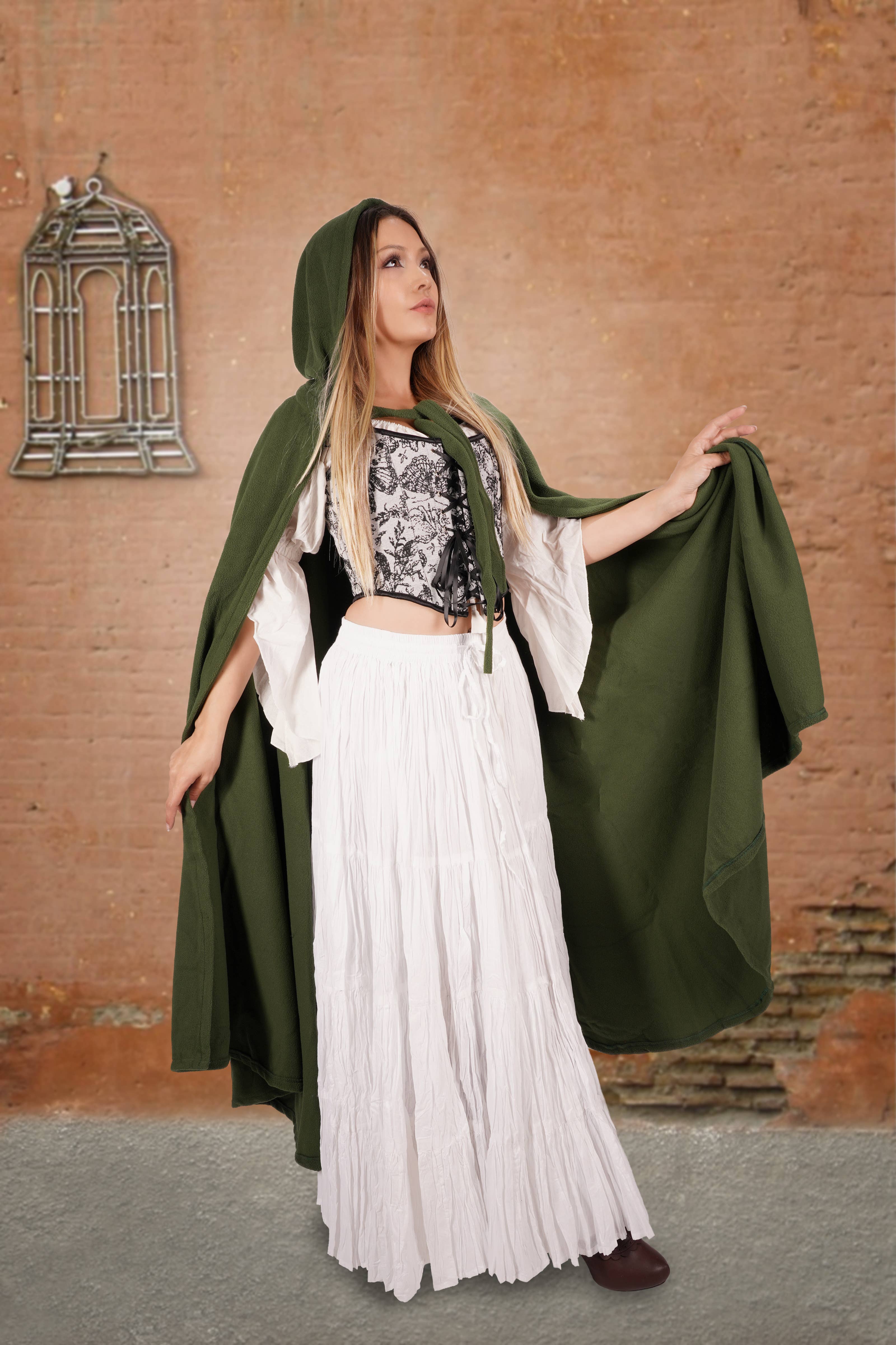 Western Fashion - Wholesale Cape - Women's - 8493 - Cape / Cloak with hood, fleece fabric5