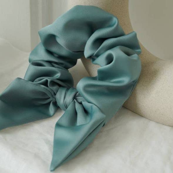 Sage Green Satin Bridle Bow Shawl for wholesale by Bohomane