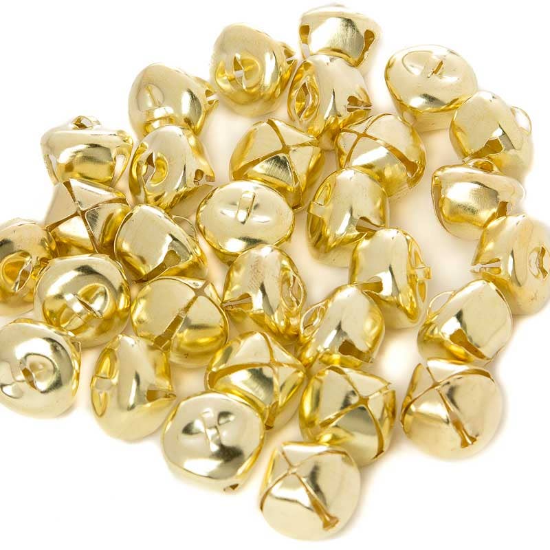 Factory Direct Craft – wholesale Ornament set – 35mm Gold Jingle Bells (Package of 72 pieces)2