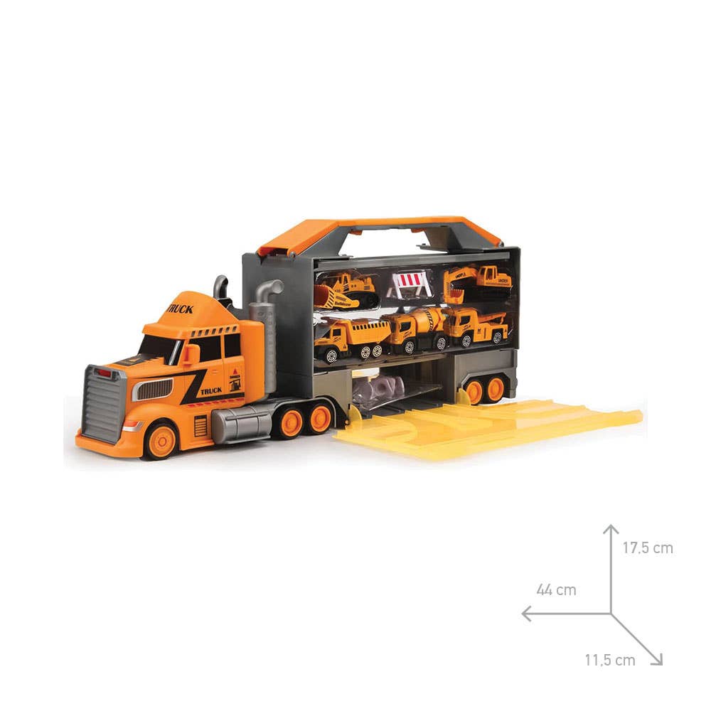 AJ Aguiar - Wholesale Toy Car/Truck - Kids - 2 In 1 Construction Truck And Container With Vehicles And Track3