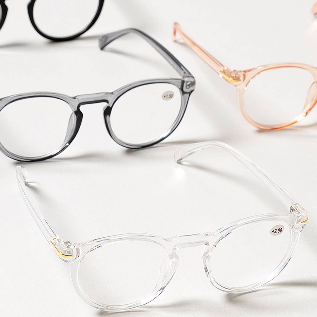 12 ASSORTEREDE FARVER Unisex runde fed ramme læsebriller for engroshandel på Faire5