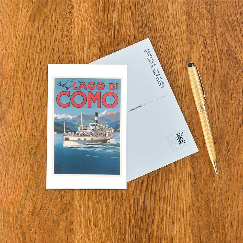 Found Image Press - Wholesale Postcard - Postcard TR-597 Lake Como Travel Poster1
