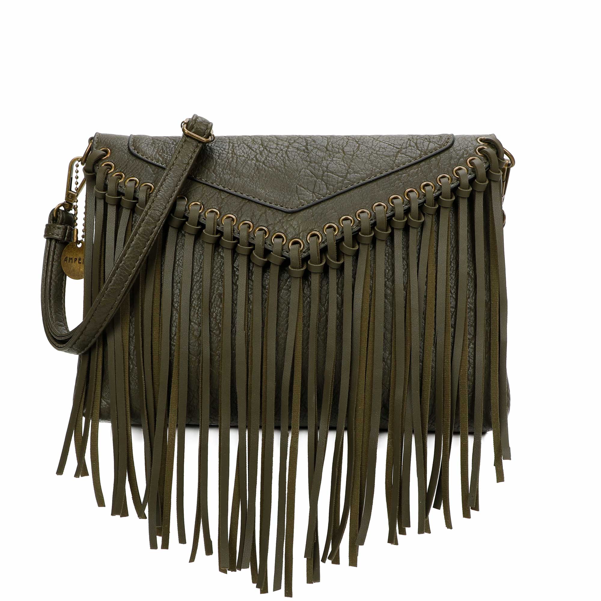 AMPERE CREATIONS - Wholesale Crossbody Bag - Women's - Dallas Classic Vegan Leather Western Fringe Crossbody Bag1