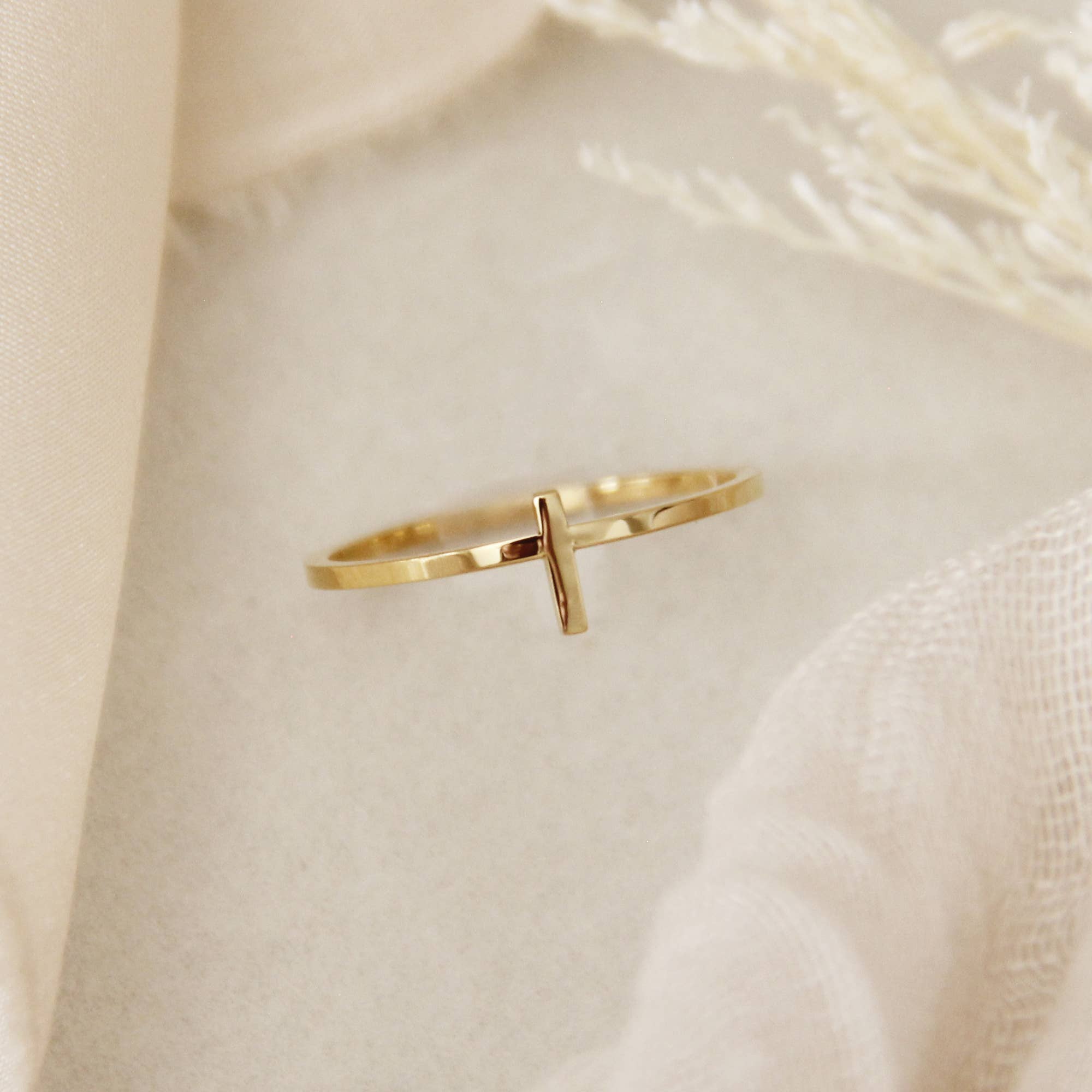 LoveStory Collection - Wholesale Band/Stacked Ring - Dainty Cross Ring