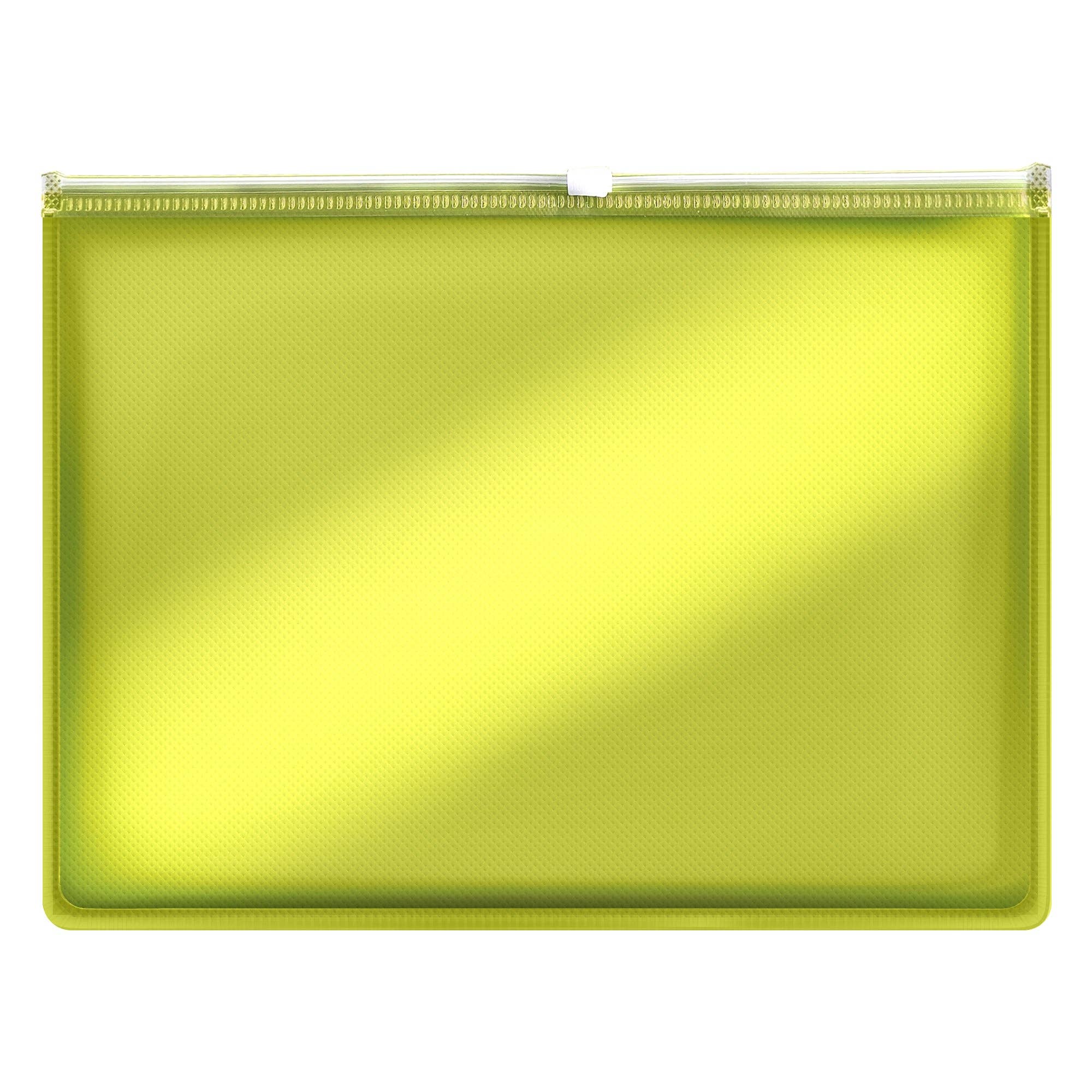 Ledsone - Wholesale Folders - 12 Pack Plastic Thick Zipper Document File Waterproof Folder ~528618