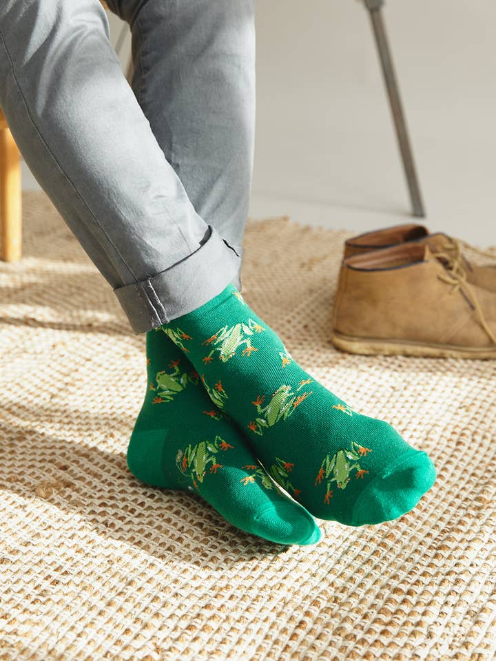 Nakoa The Label - Wholesale Socks – Women's - Sock ~ Frog ~ Green1
