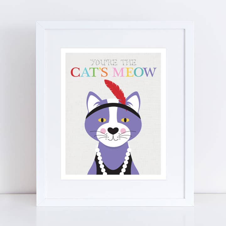 Imprimé Flapper Cat pour la vente par Creative Monsoon