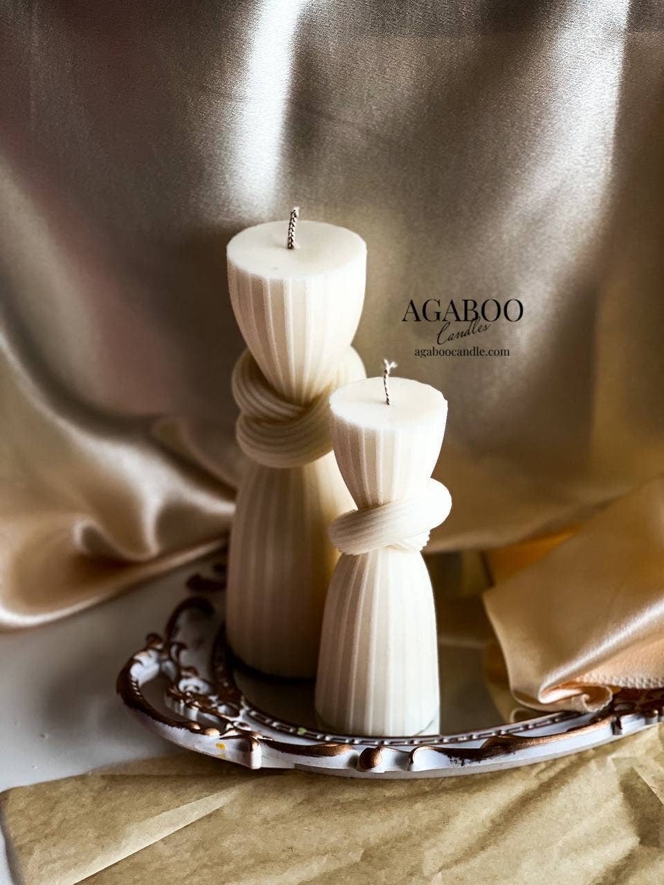 Agaboo Candle - Wholesale Pillar Candle - Knot Stripe Cylindrical Pillar Candle7