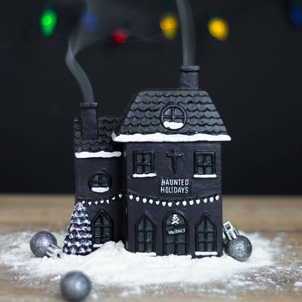 Something Different Wholesale - Wholesale Incense Holder - Haunted Holiday House Gothic Christmas Incense Cone Burner