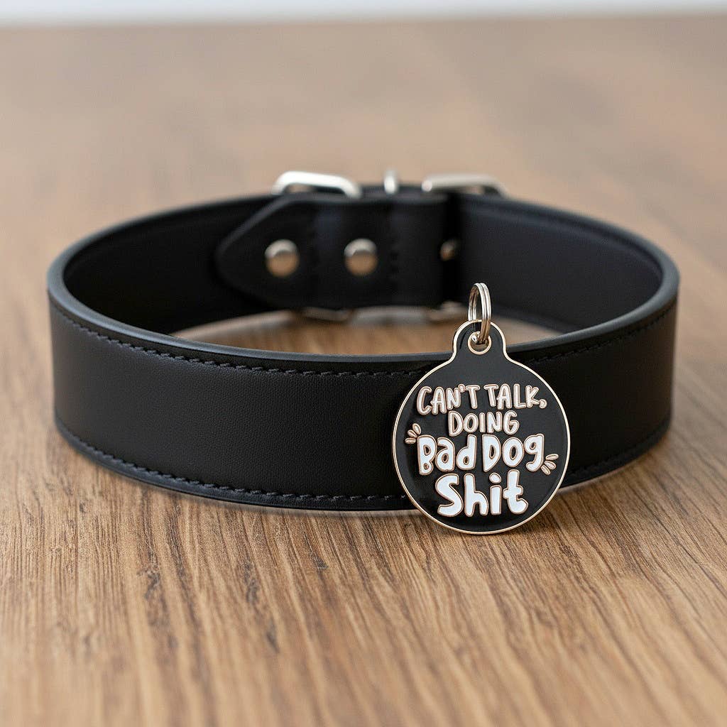 Bad Tags – wholesale Pet collar charm – Cat/dog – Personalized Pet ID Tag w/ Scannable Code - Bad Dog Shit7