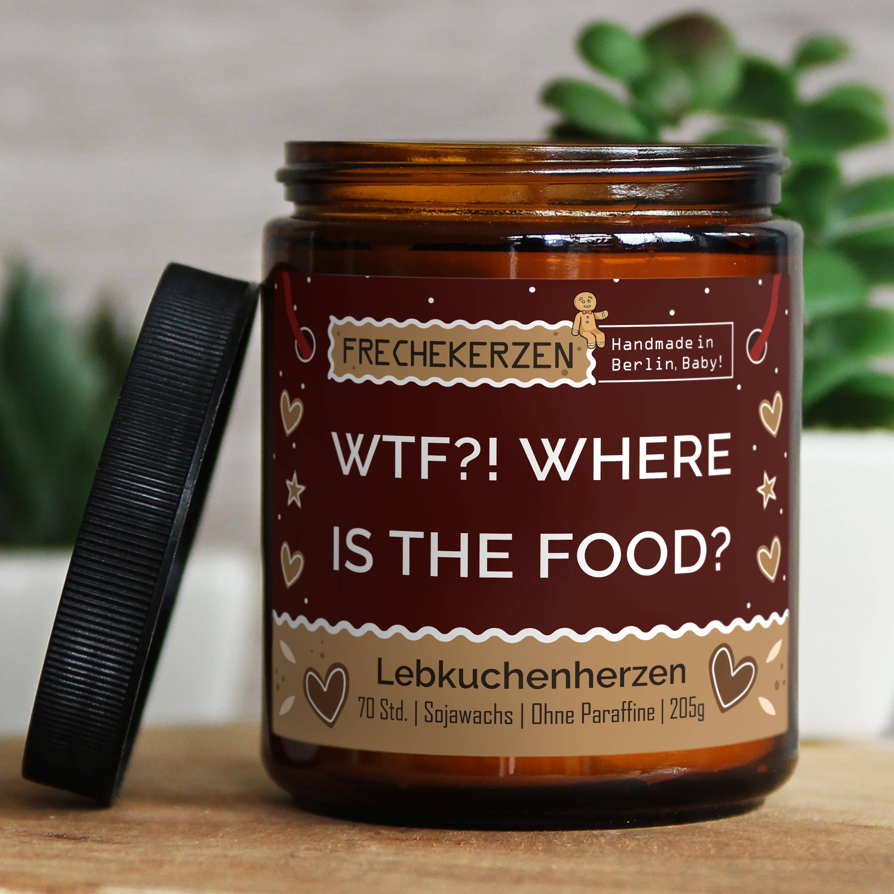 mysoy‎® Duftkerzen-Manufaktur - Wholesale Jar/Filled Candle - Candle with saying | wtf?! where is the food? | Gift soy3
