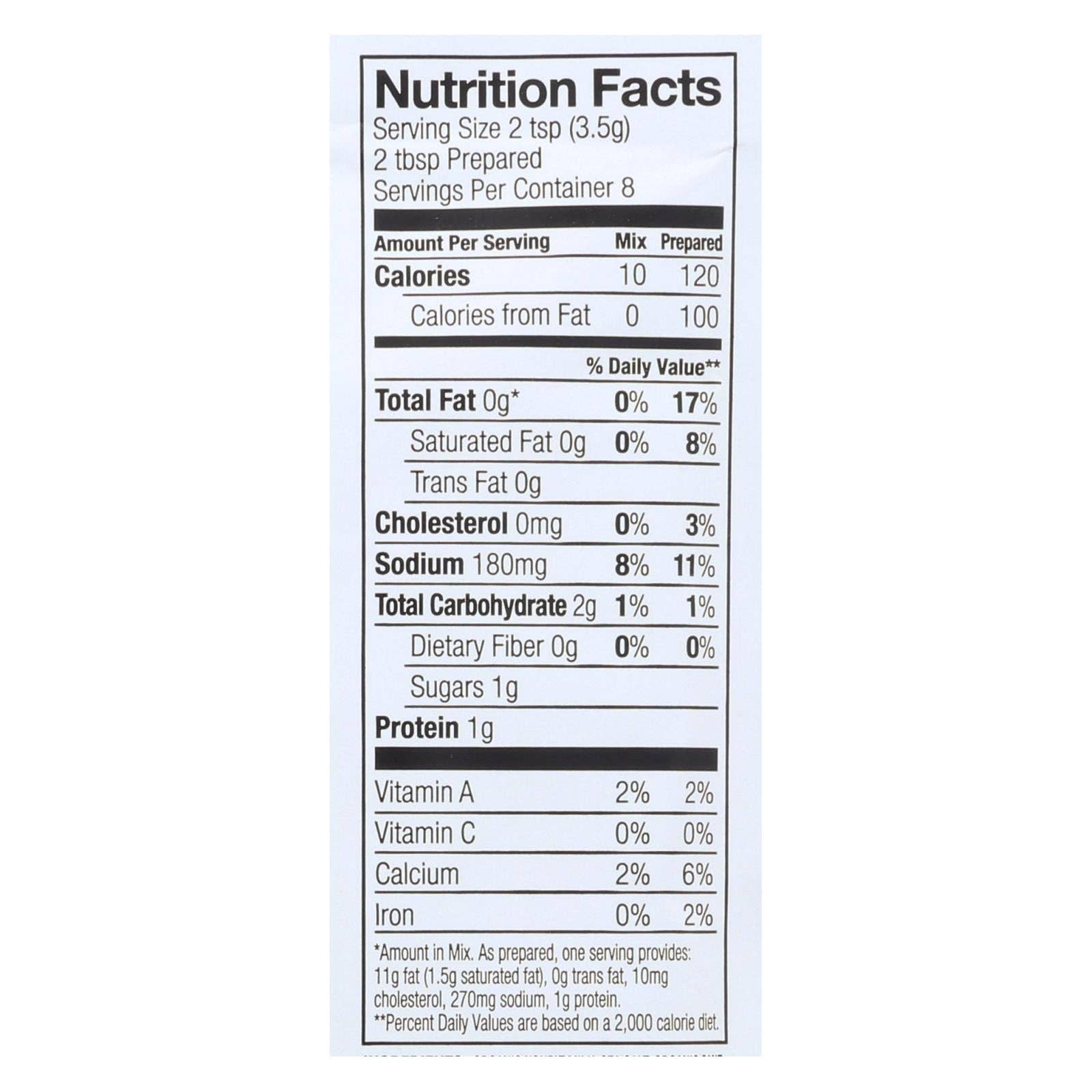 Ware Spark - Wholesale Dried Spice Mix - Simply Organic Ranch Salad Dressing Mix - Case Of 12 - 1 Oz.1