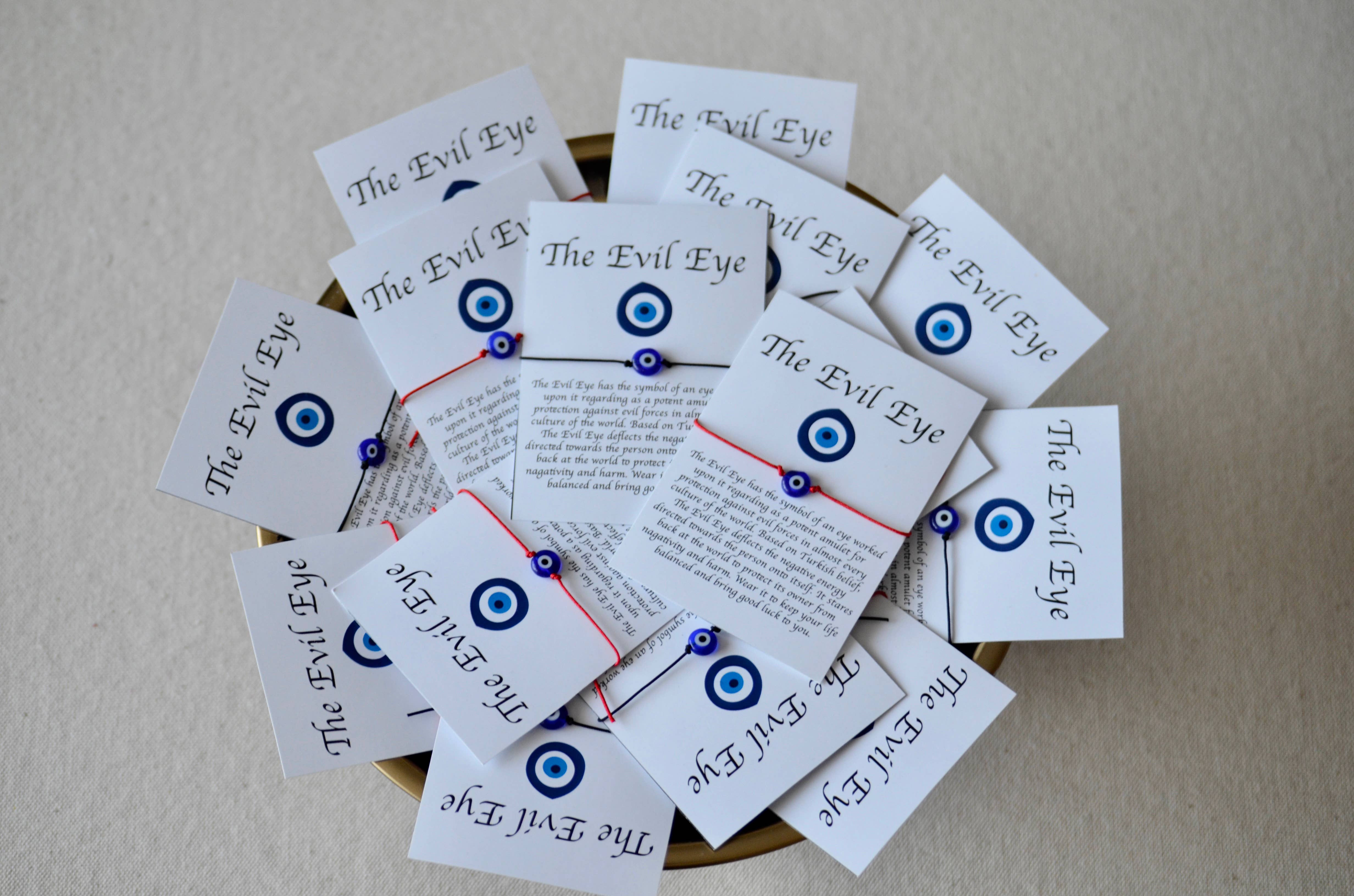 Uniq Favors - Wholesale Party Favor - Evil Eye Bracelet String Gift, Evil Eye Bracelet Card7