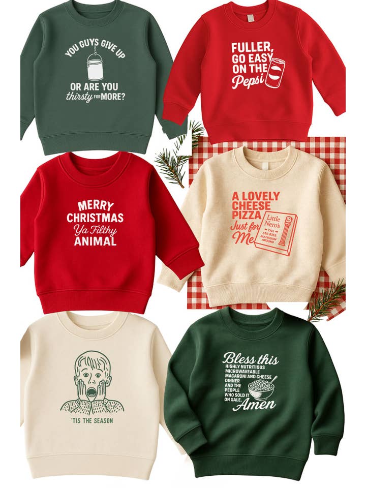 The Wishing Elephant - Wholesale Sweatshirt - Kids - Bless This Mac and Cheese Sweatshirt - Kids Holiday 2