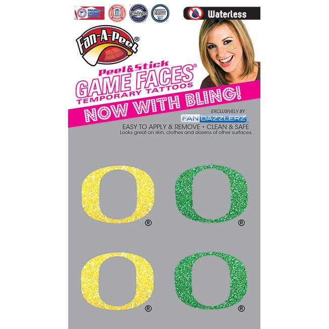 Oregon Game Faces® Temporary Tattoos for wholesale by Fanapeel / Gamefaces