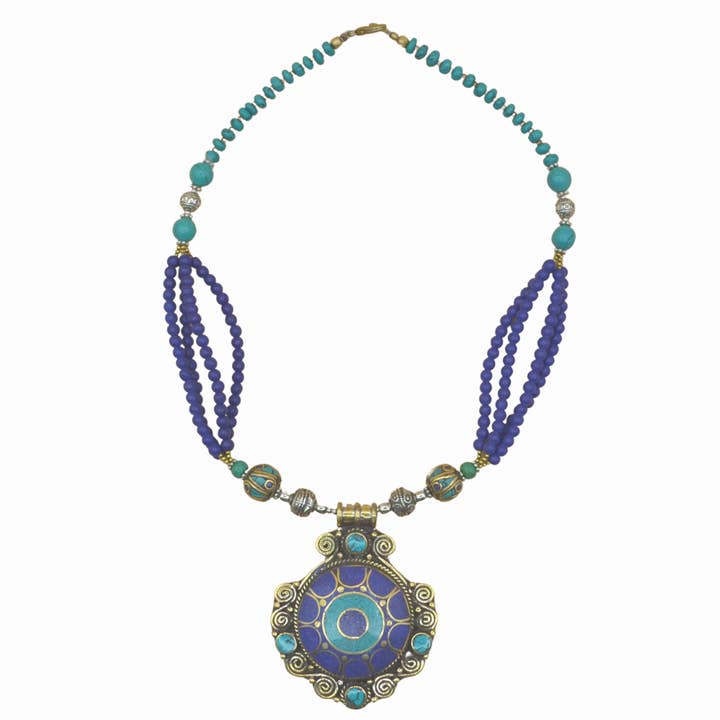 Didi Bahini Fair Trade – Großhandel Kette mit Anhänger/Charm – Nanda Tibetische Halskette2