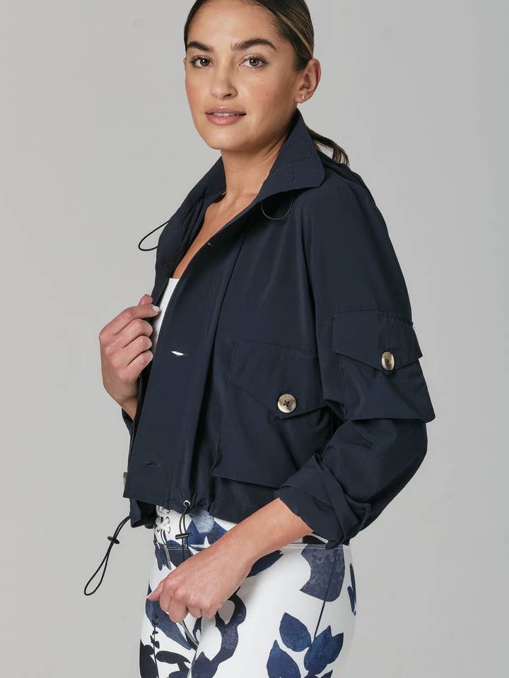 Het marineblauwe jack van Real Deal voor wholesale door 925fit