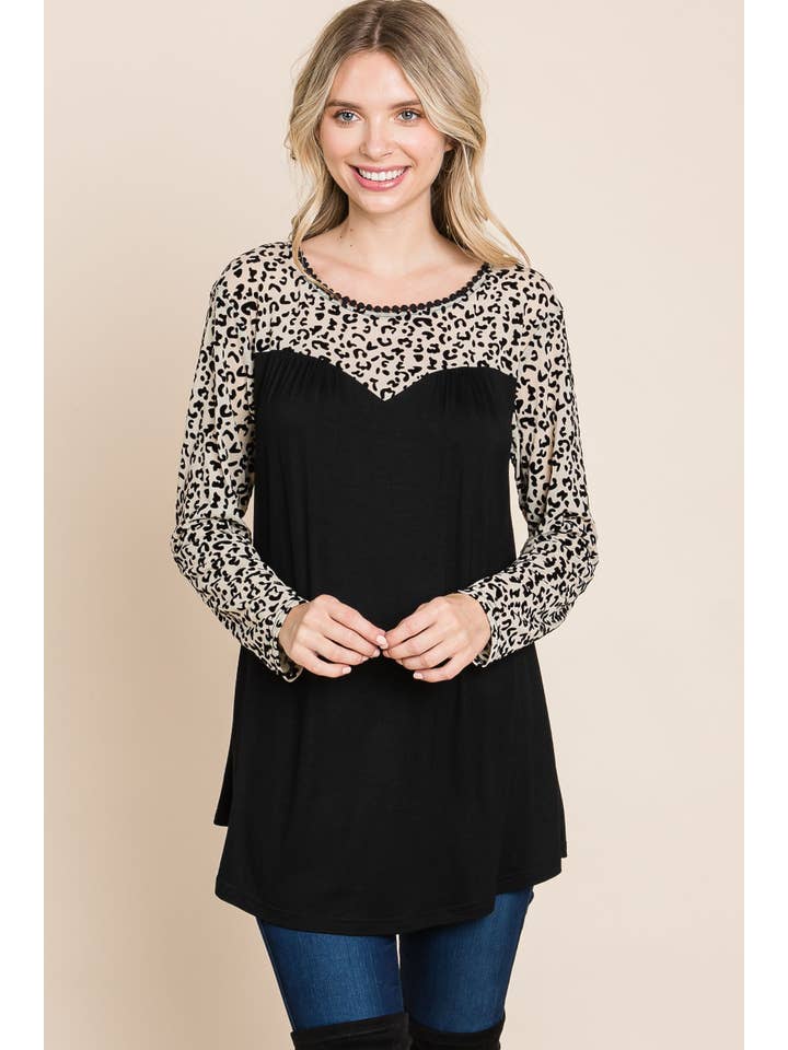 Emerald Collection - Wholesale Tunic - Women's - 9004 Animal Mesh Long Sleeve Top8