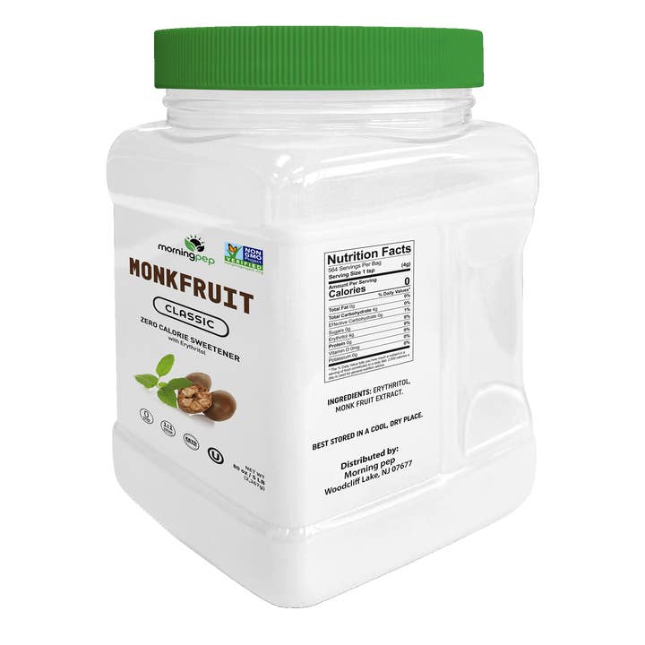 Durelife - Wholesale Sugar/Sweetener - Morning Pep Monk Fruit Sweetener, Classic White 2.5lb10